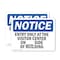 Signmission Entry Only At The Visitor Center On _ OSHA Notice Sign, Vinyl Decal, 14in W x 10in L, 2PK OS-2PACK-NS-D-1014-L-12110 - alternate 1